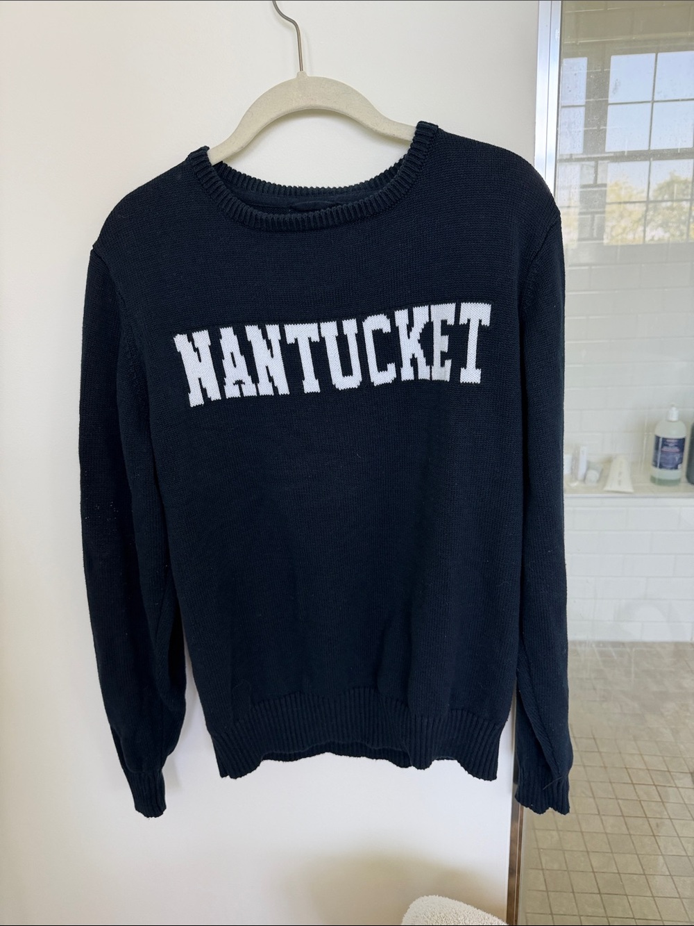 Nantucket Navy Blue Crewneck Sweater - Classic Knit Pullover